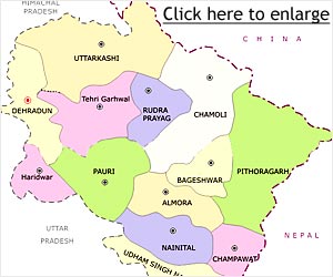 Uttarakhand Map